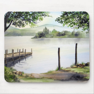 Derwent Water Keswick England Waterverf Painting Muismat
