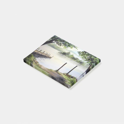 Derwent Water Keswick England Waterverf Painting Post-it® Notes (Schuin)