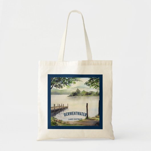 Derwent Water Keswick England Waterverf Painting Tote Bag (Voorkant)