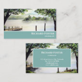 Derwent Water Lake District Waterverf schilderij Visitekaartje (Voorkant / Achterkant)