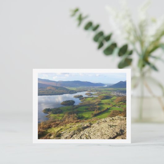 Derwent Water uit Walla Crag Briefkaart (Staand voorkant)