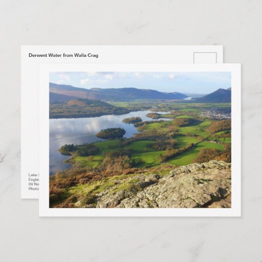 Derwent Water uit Walla Crag Briefkaart (Voorkant / Achterkant)