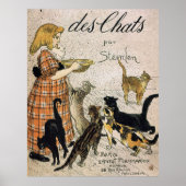 Des Chats beroemd gemaakt door Theophile Steinlen Poster (Voorkant)