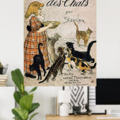 Des Chats beroemd gemaakt door Theophile Steinlen Poster (Thuiskantoor)