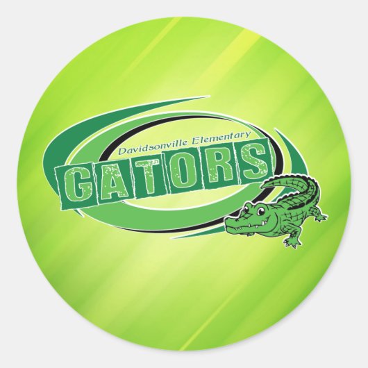 DES Gator-Stickers Ronde Sticker (Voorkant)