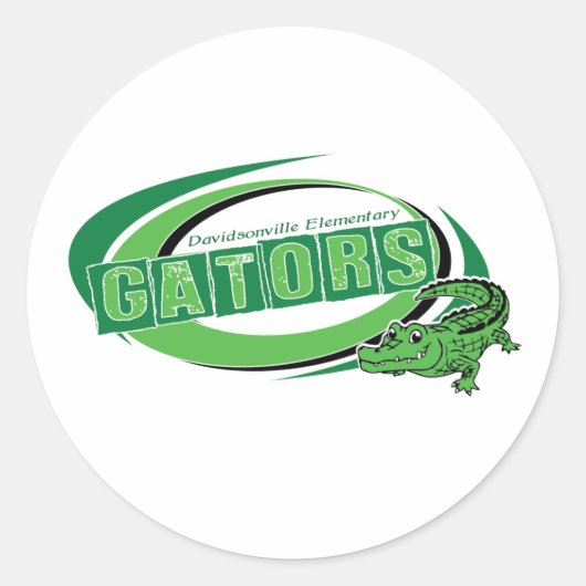 DES Gator-Stickers Ronde Sticker (Voorkant)