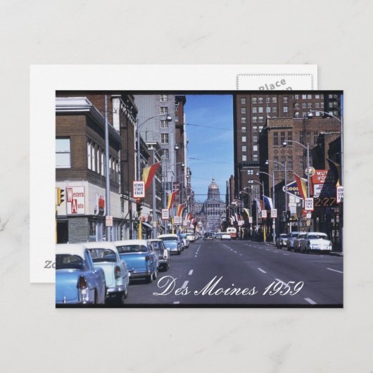 Des Moines 1959 Briefkaart (Voorkant / Achterkant)