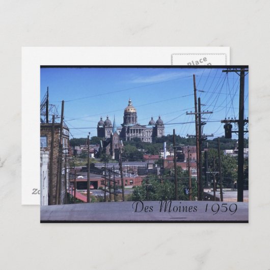 Des Moines 1959 Briefkaart (Voorkant / Achterkant)