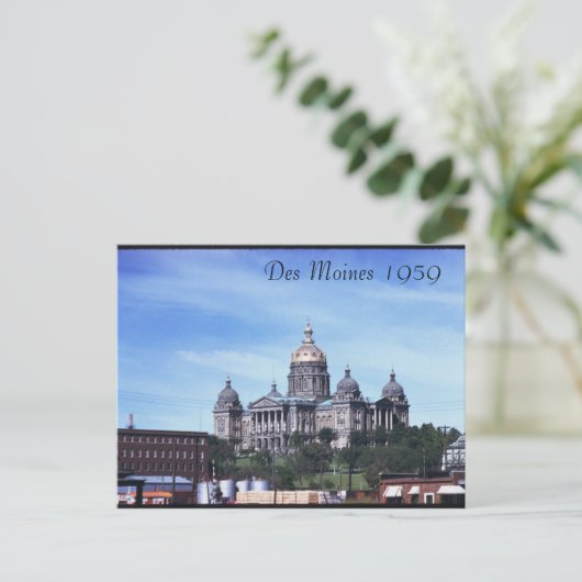 Des Moines 1959 Briefkaart (Staand voorkant)