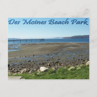 Des Moines Beach Park (tide out) Briefkaart