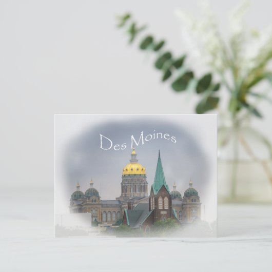 Des Moines Capitol Briefkaart (Staand voorkant)