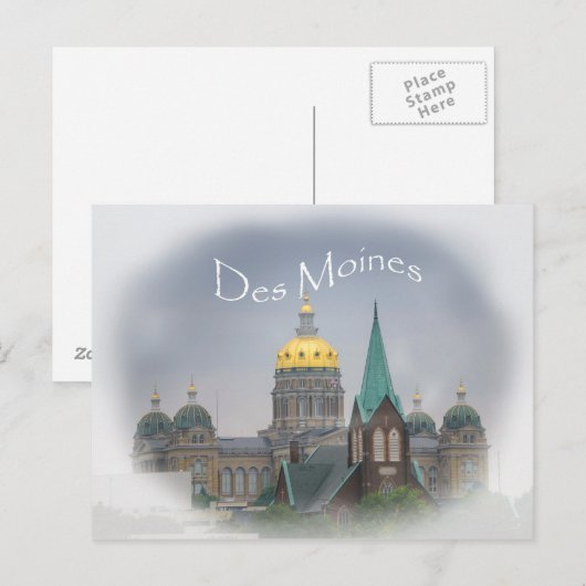 Des Moines Capitol Briefkaart (Voorkant / Achterkant)