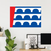 Des Moines city vlag Poster (Thuiskantoor)