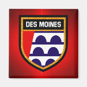Des Moines Flag Magneet (Voorkant)