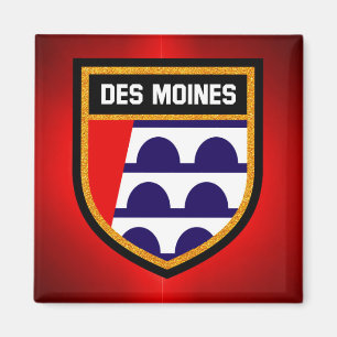 Des Moines Flag Magneet