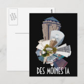 DES MOINES IA BRIEFKAART (Voorkant / Achterkant)