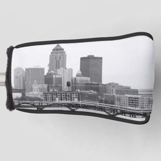 Des Moines in B&W Golf Head Hoesje Golfheadcover (Voorkant)