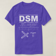 Des Moines International Airport DSM T-shirt