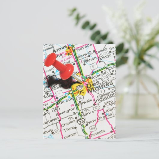 Des Moines, Iowa Briefkaart (Staand voorkant)