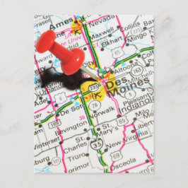 Des Moines, Iowa Briefkaart