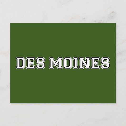 Des Moines Iowa Briefkaart (Voorkant)