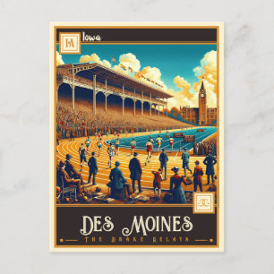 Des Moines, Iowa    Briefkaart