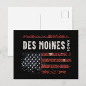 Des Moines Iowa Briefkaart (Voorkant / Achterkant)