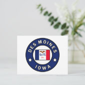 Des Moines Iowa Briefkaart (Staand voorkant)