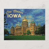 Des Moines Iowa Briefkaart (Voorkant)