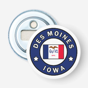 Des Moines Iowa Button Flesopener