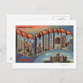 Des Moines, Iowa (Capital Building) Briefkaart (Voorkant / Achterkant)