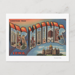 Des Moines, Iowa (Capital Building) Briefkaart