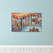 Des Moines, Iowa (Capital Building) Canvas Afdruk (Insitu (Houten vloer))
