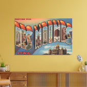 Des Moines, Iowa (Capital Building) Canvas Afdruk (Insitu (Woonkamer))