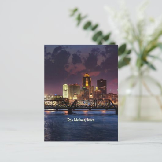 Des Moines, Iowa cityscape Briefkaart (Staand voorkant)