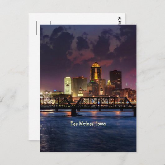 Des Moines, Iowa cityscape Briefkaart (Voorkant / Achterkant)