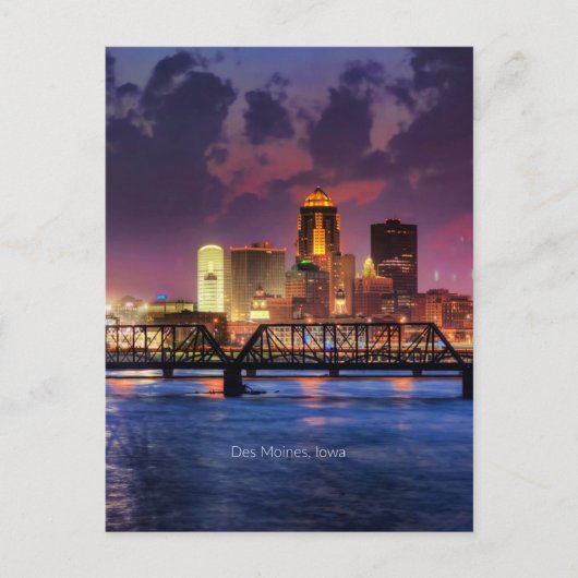 Des Moines, Iowa cityscape Briefkaart (Voorkant)