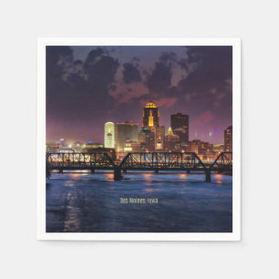 Des Moines, Iowa cityscape-foto, Servet