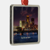 Des Moines, Iowa cityscape Metalen Ornament (Rechts)