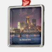 Des Moines, Iowa cityscape Metalen Ornament (Links)