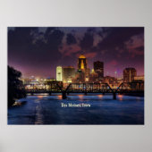 Des Moines, Iowa cityscape Poster (Voorkant)