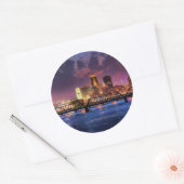 Des Moines, Iowa cityscape Ronde Sticker (Envelop)