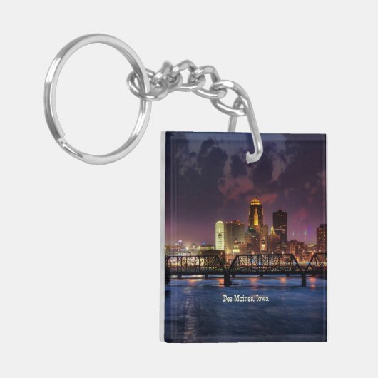 Des Moines, Iowa cityscape Sleutelhanger (Voorkant Links)