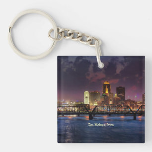 Des Moines, Iowa cityscape Sleutelhanger