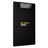 Des Moines, Iowa Clipboard Klembord (Rechts)