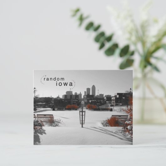 Des Moines Iowa Colour Splash Briefkaart (Staand voorkant)