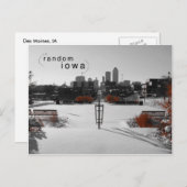 Des Moines Iowa Colour Splash Briefkaart (Voorkant / Achterkant)
