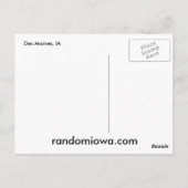 Des Moines Iowa Colour Splash Briefkaart (Achterkant)