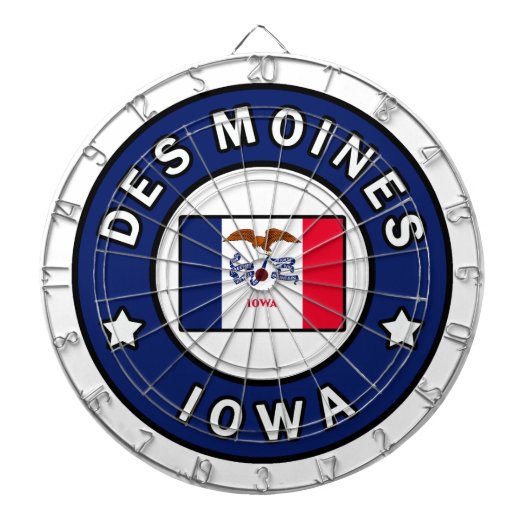 Des Moines Iowa Dartbord (Voorkant)