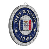 Des Moines Iowa Dartbord (Voorkant Links)